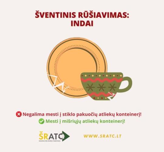 Šventinis rūšiavimas: indai