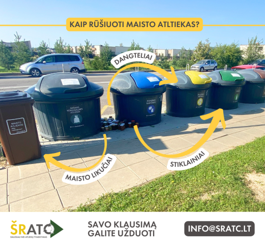 Klausiate – atsakome. Kaip rūšiuoti maisto atliekas?