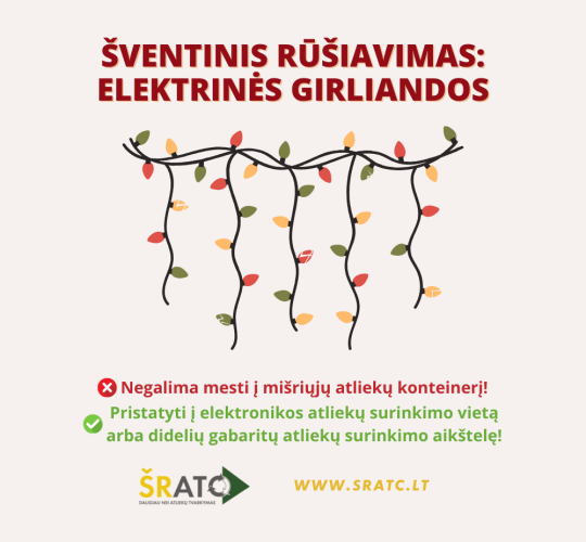 Šventinis rūšiavimas: elektrinės girliandos