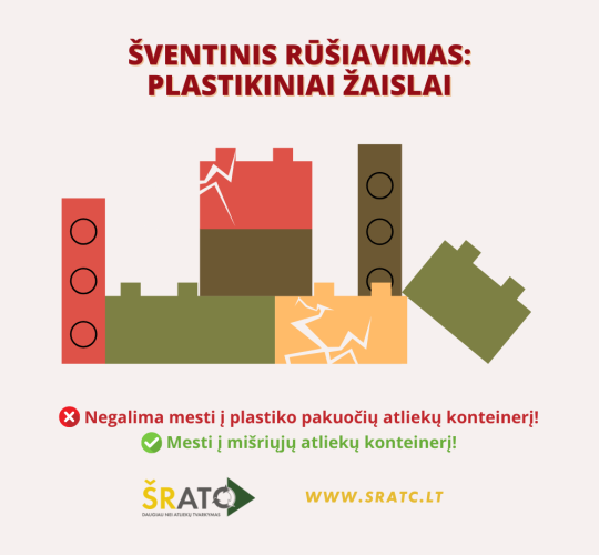 Šventinis rūšiavimas: plastikiniai žaislai