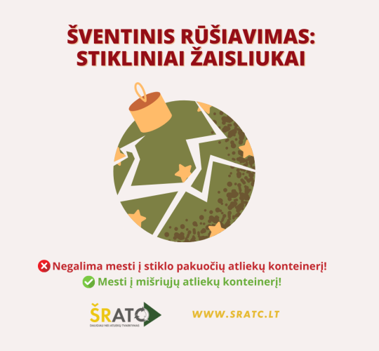 Šventinis rūšiavimas: stikliniai žaisliukai